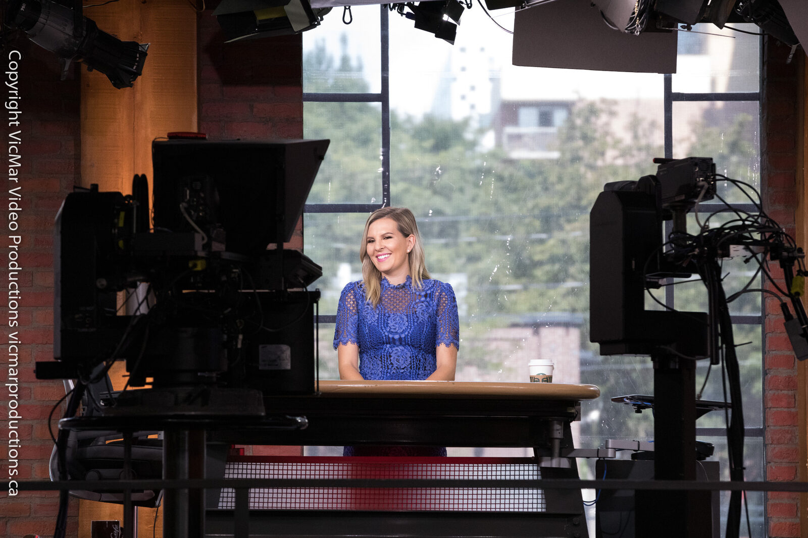 Behind-the-scenes broadcast set photography